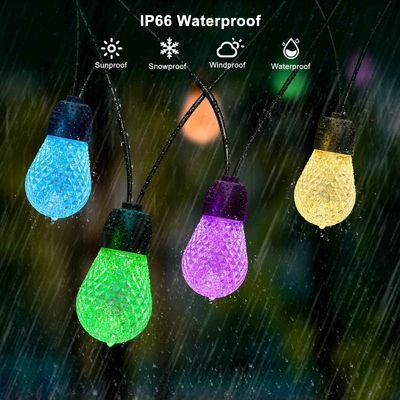 Mua IP65 Chống thấm nước chuỗi RGB Ánh sáng ngoài trời Chống vỡ 48FT Có thể điều chỉnh độ sáng sản xuất trực tuyến