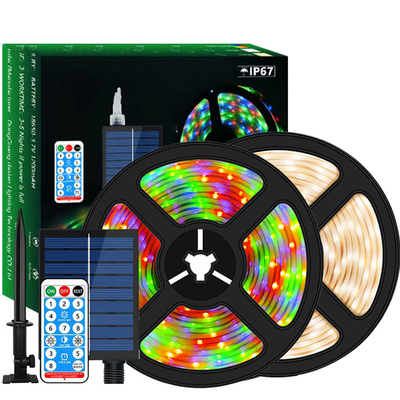 Mua Đèn LED dải năng lượng mặt trời thực tế đa cảnh, dải LED RGB chống thấm nước trong nhà sản xuất trực tuyến