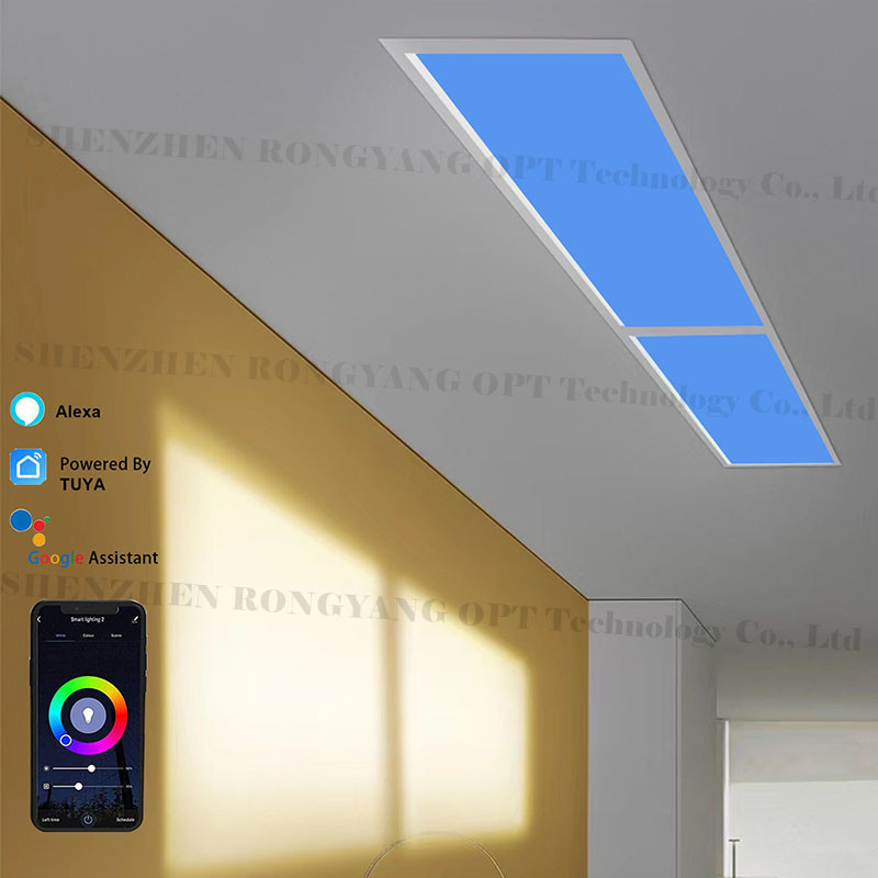 Tuya WiFi BT Control LED Skylight Panel Đảm màu Nhiệt độ 2100-7000K