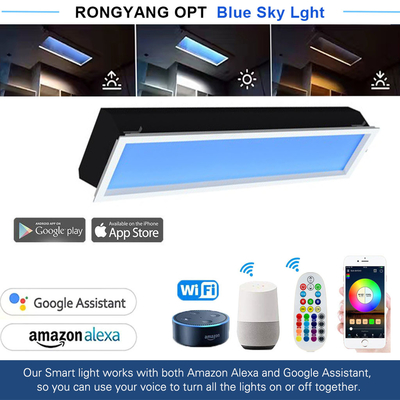 Tuya Control Bảng điều khiển ánh sáng ban ngày nhân tạo 8000lm, Đèn trần 200W LED Sky