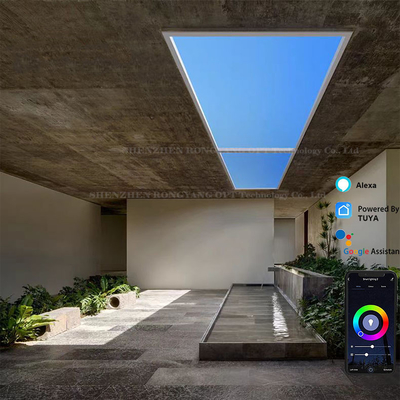 Tích hợp đèn trần nhân tạo LED âm trần Điều khiển Alexa Tuya CCT 6500K