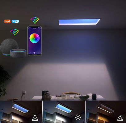 CRI 90 6000lm Bảng điều khiển ánh sáng mặt trời nhân tạo 110VAC Nhịp điệu tuần hoàn cho văn phòng