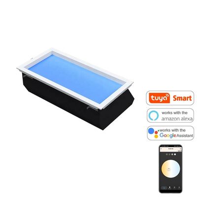 Không nhấp nháy Đèn LED âm trần Bầu trời xanh CCT 7800K Thực tế