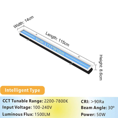 50W Skylight Đèn bảng điều khiển LED 86mm mỏng 2000LM 100-240V L1150 XW 140 X H86mm