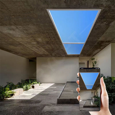 2.4G CCT 2200K-8000K LED Skylight giả điều khiển từ xa AC 110V-220V