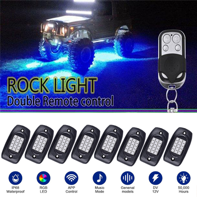 Đa cảnh 8 Pod RGB Rock Lights Điều khiển ứng dụng ổn định với chế độ âm nhạc