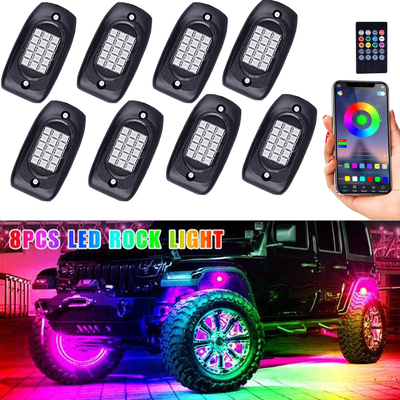 Đèn đá Bluetooth 6000K 12VDC, Đèn LED RGB Pod bằng nhựa
