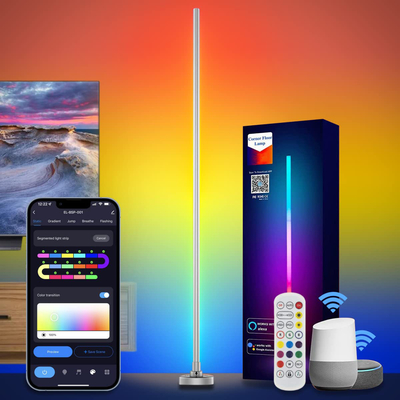 Văn phòng khách sạn Đèn góc LED RGB Vật liệu nhôm Silica gel