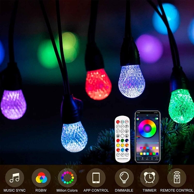 Giáng sinh Đèn dây hồng ngoại RGB DC 5V 48ft Điều khiển từ xa cho bữa tiệc