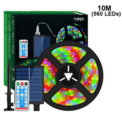 IP67 Chống thấm nước Dải năng lượng mặt trời Ánh sáng ngoài trời Chiều dài chống nóng 10M 2835 SMD