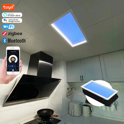 Trần nhà gắn LED phẳng bảng đèn ban đêm với Dali hỗ trợ và cách gắn