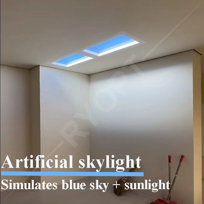Ánh sáng ban ngày nhân tạo Giả giả Cửa sổ trời LED Cloud Blue Sky Panel Tuya Alexa Control