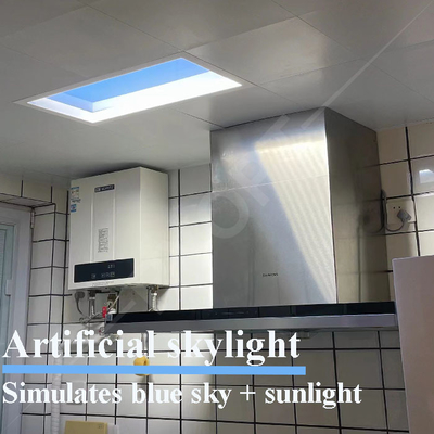 Đèn LED giả giếng trời 600 × 600 phòng ngủ, đèn Tuya 6500K mô phỏng ánh sáng mặt trời