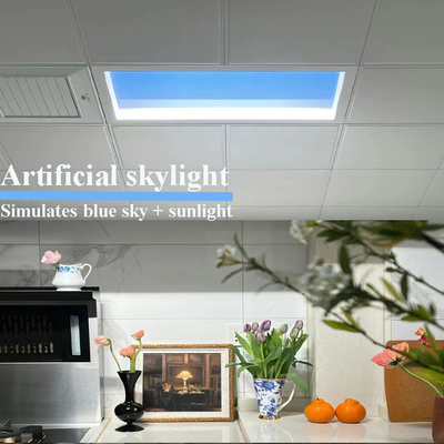 Ánh sáng ban ngày nhân tạo Faux Skylight Panels 100W Âm trần được gắn có thể thay đổi độ sáng